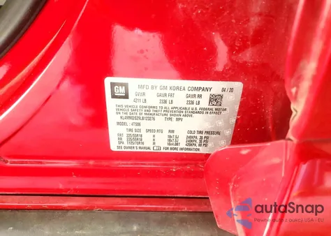 2020 Buick Encore Gx Select from USA, damaged, VIN KL4MMDS29LB123276